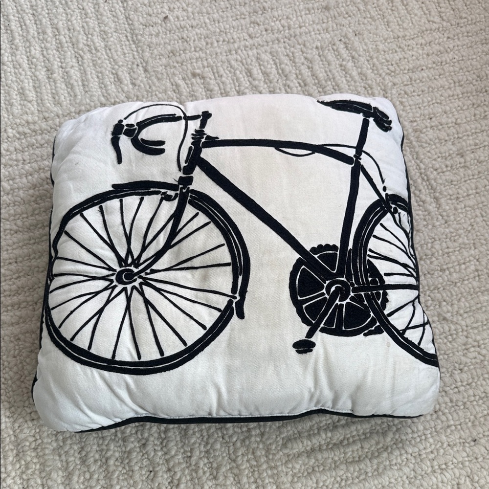 Target Black and White Bicycle Pillow